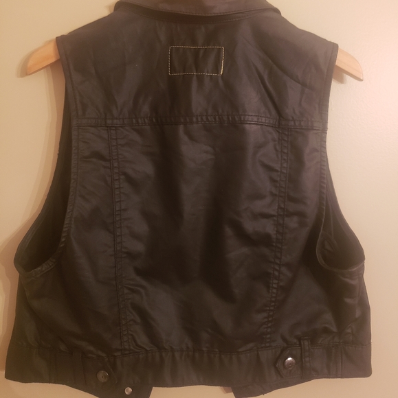 BCBG Faux Leather Vest - Picture 2 of 3